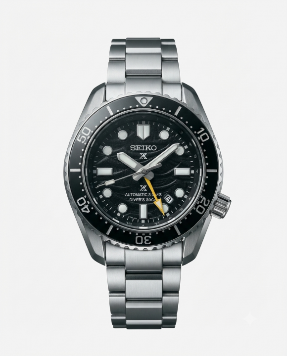 Sei.ko Prospex 1968 Heritage GMT Silver Black Dial