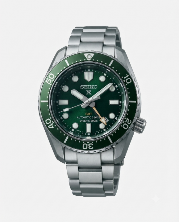 Sei.ko Prospex 1968 Heritage GMT Silver Green Dial
