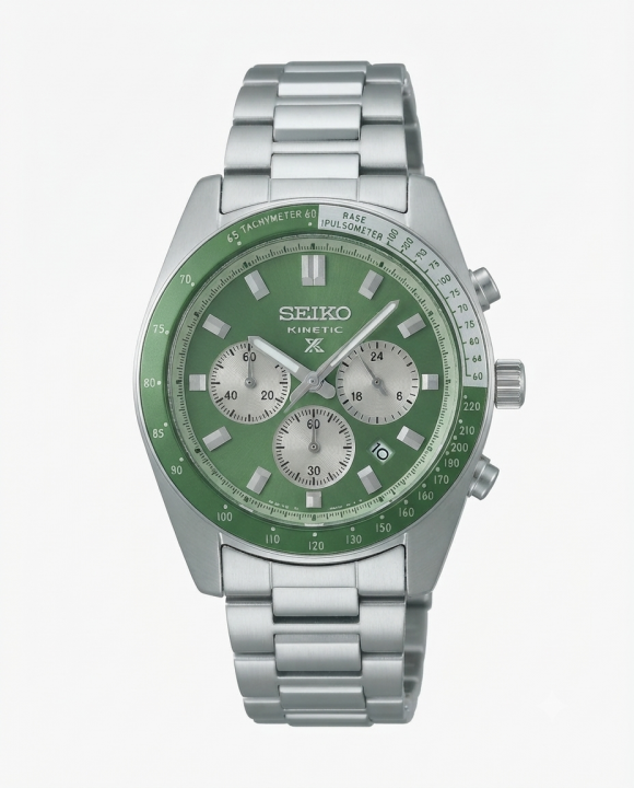Sei.ko Prospex Speedtime Chronograph Silver Green Dial