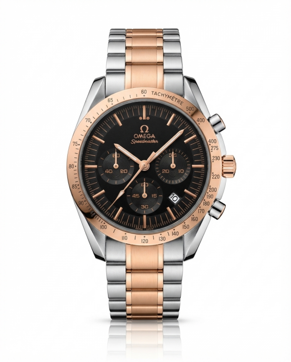 Omegg_a Speed Master Chronograph Two Tone Copper Black Dial