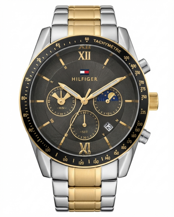 Tommm_y Hilfiger Multifunction Two Tone Black Dial