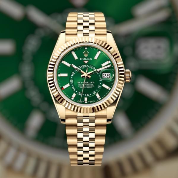 Role_x Oyster Perpetual Sky Dweller Gold-Green