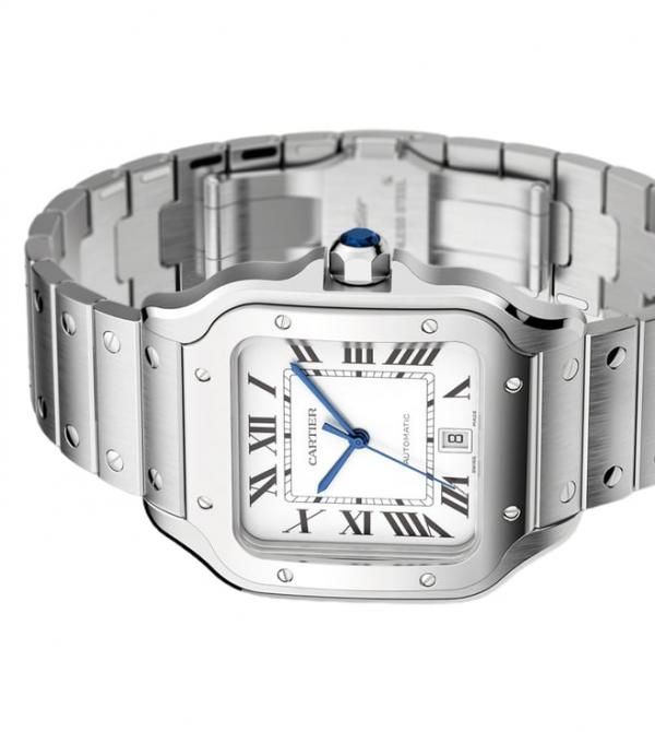 Cartiie_r Santos Automatic Silver-White