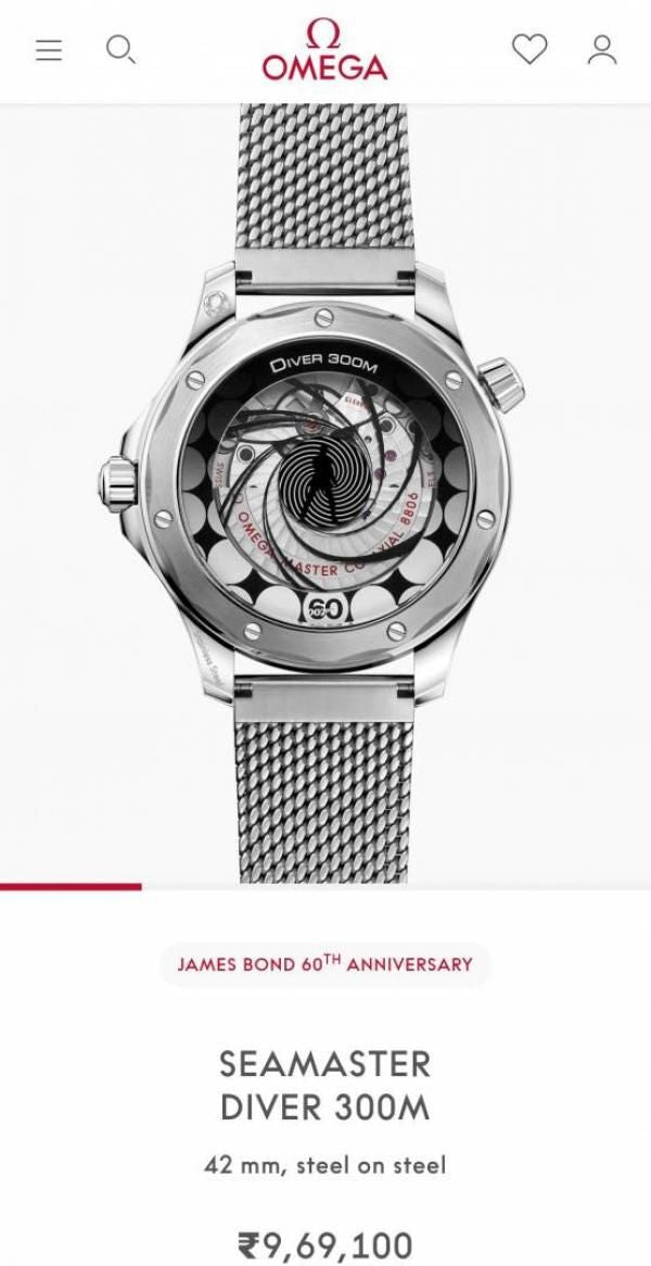 Omegg_a Seamaster Diver 300 Automatic silver blue