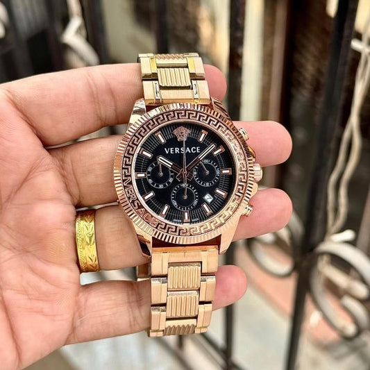 Ver.sace Greca Action Chronograph copper black