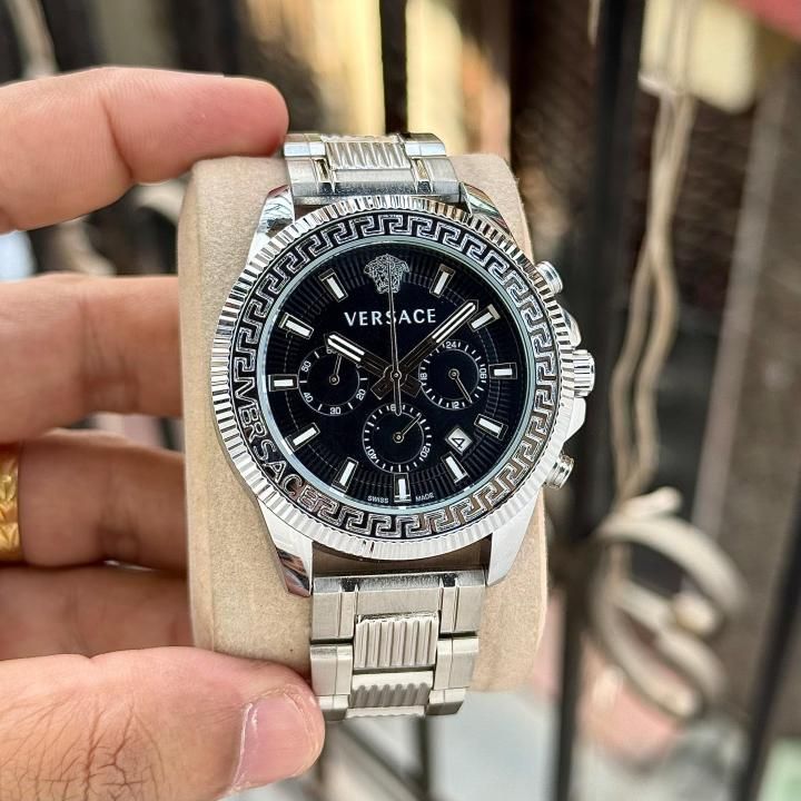 Ver.sace Greca Action Chronograph silver Black