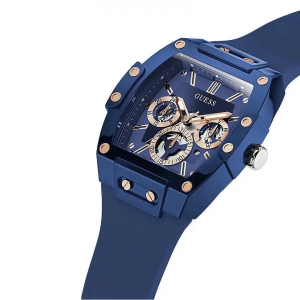 Gue.ss Rectangle Chronograph Blue-Copper Chronograph