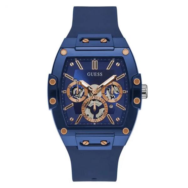 Gue.ss Rectangle Chronograph Blue-Copper Chronograph