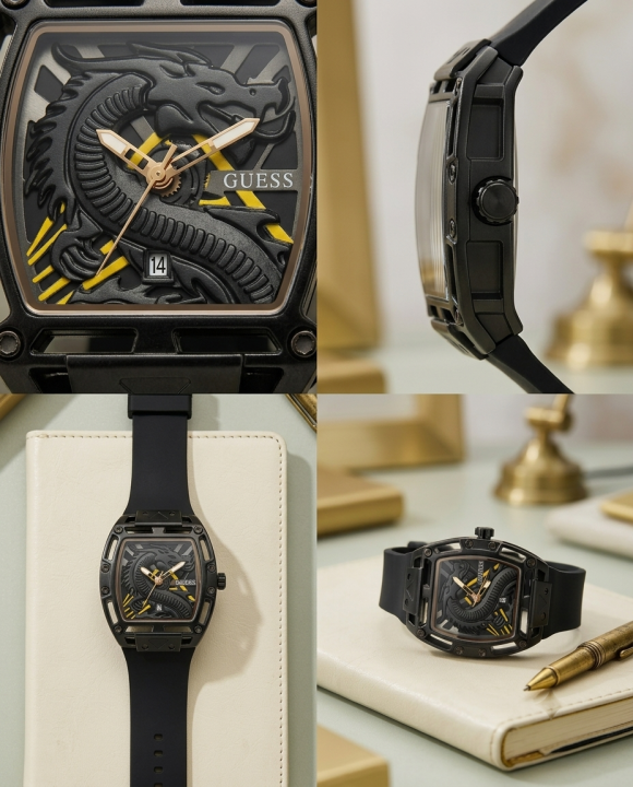Gu.ess Trend Legend Dragon Full Black-Gold