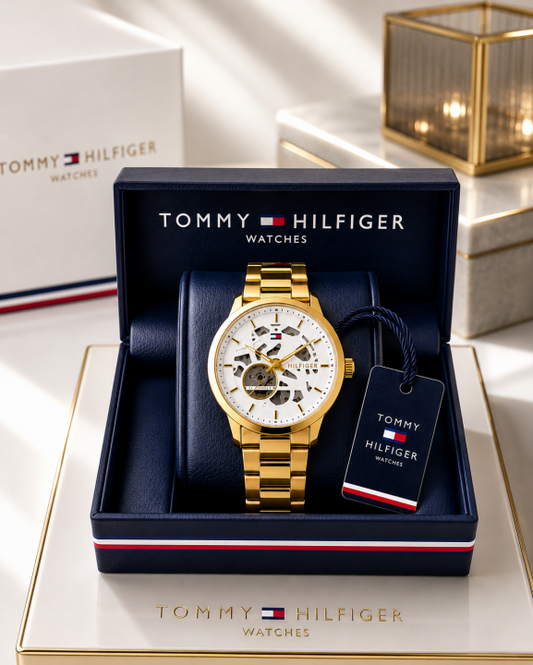 Tom.my Hilfigee_r skeleton automatic