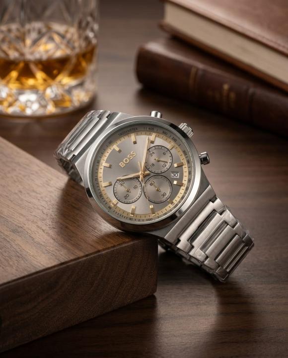 Bo.ss Candor Chronograph Silver-Grey-Gold