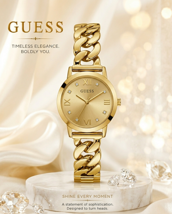 Gu.ess Chain Silhouette Full Gold