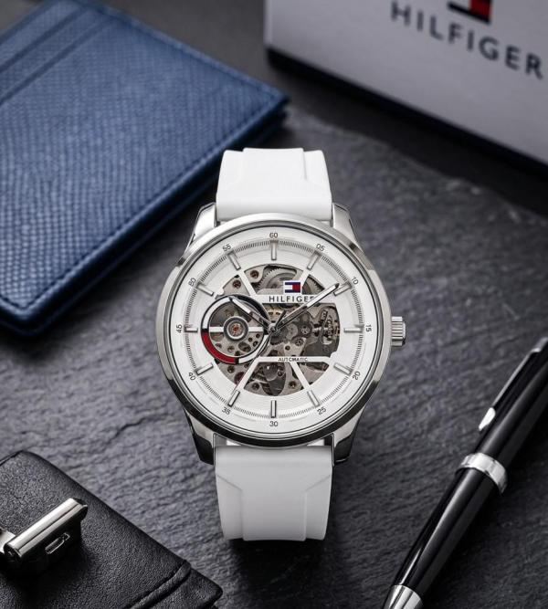 Tom.my Hilfige_r Automatic Silicon White-Silver-White