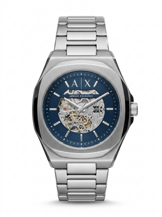 Arman_i Exchange Ax2418 Hampton Automatic Silver-Blue