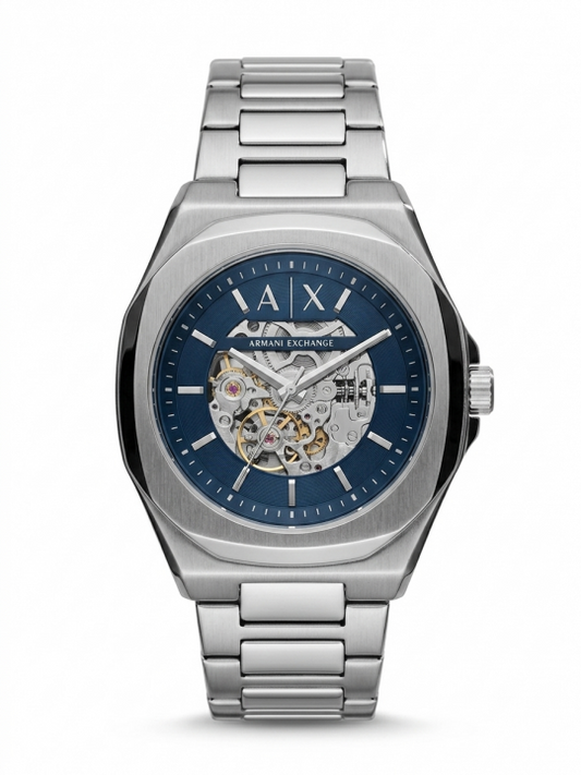 Arman_i Exchange Ax2418 Hampton Automatic Silver-Blue