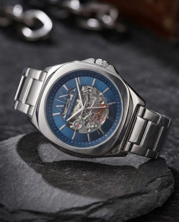 Arman_i Exchange Ax2418 Hampton Automatic Silver-Blue