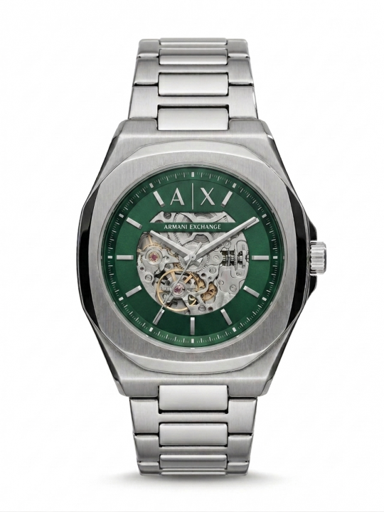 Arman_i Exchange Ax2418 Hampton Automatic Silver-Blue
