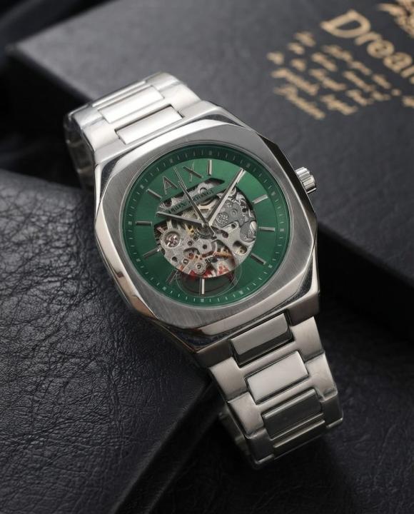 Arman_i Exchange Ax2418 Hampton Automatic Silver-Blue