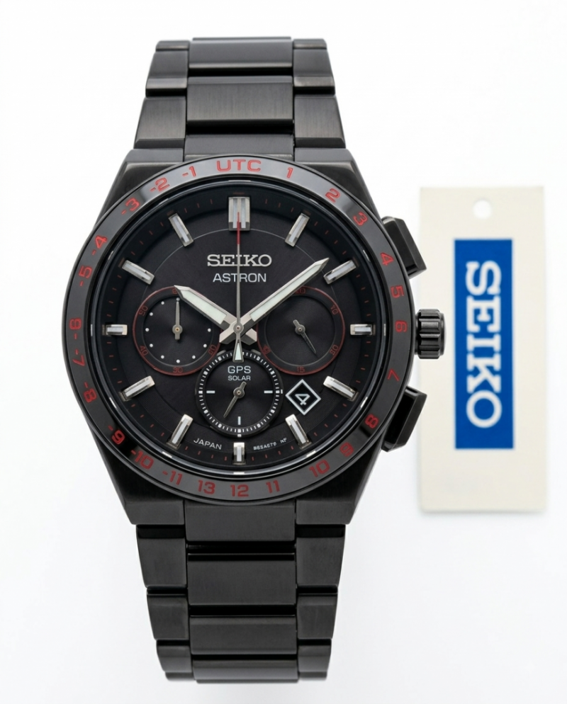 Sei.ko Astron Black Red Dial