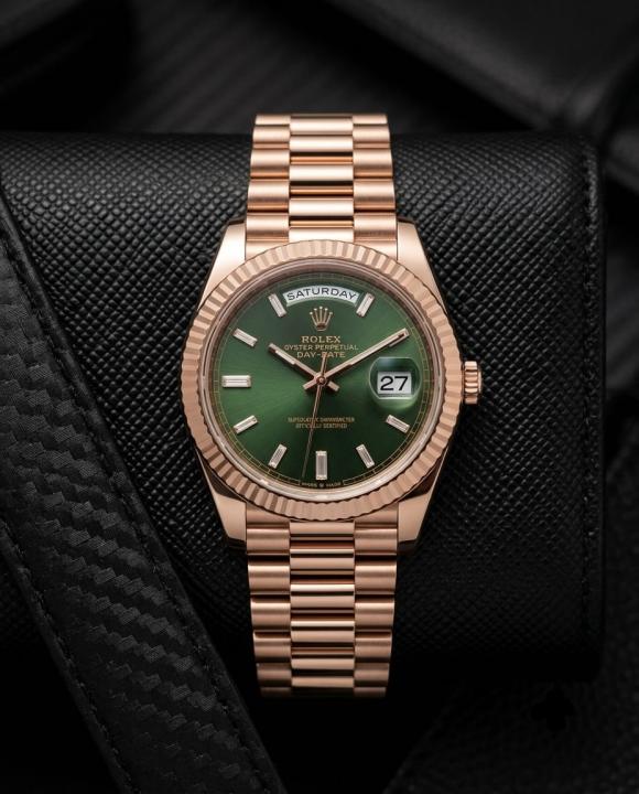 Rolee_x Oyster Perpetual Day Date Copper Greenu