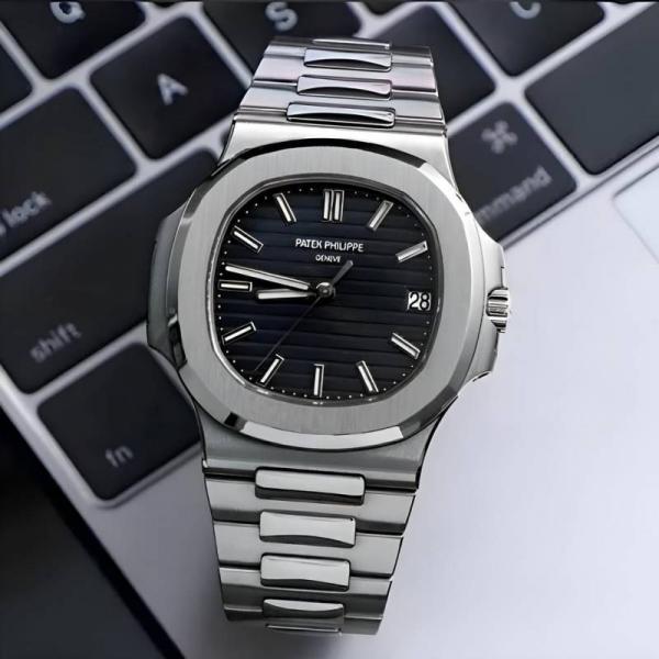 Pa.tek phillippp_eNautilus Quartz Silver-Black