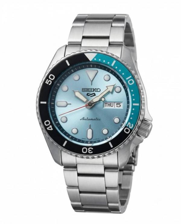 Sei.ko 5 Sports Automatic silver Sky Blue