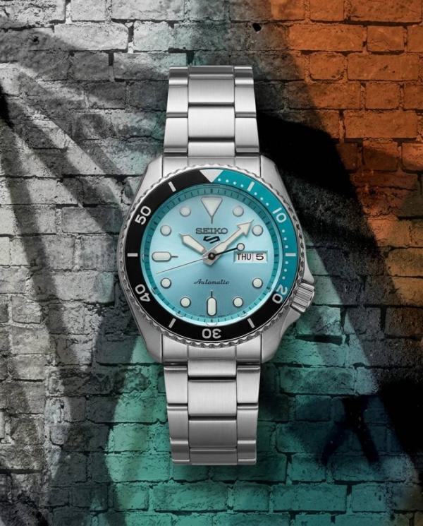 Sei.ko 5 Sports Automatic silver Sky Blue
