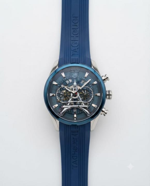 Tagg heuee_r Carrerr_a CAL 1887 silver Blue dail