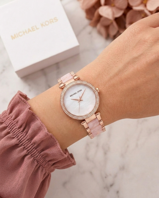 Mic.hael Korr_s Parker Pave Pink-White