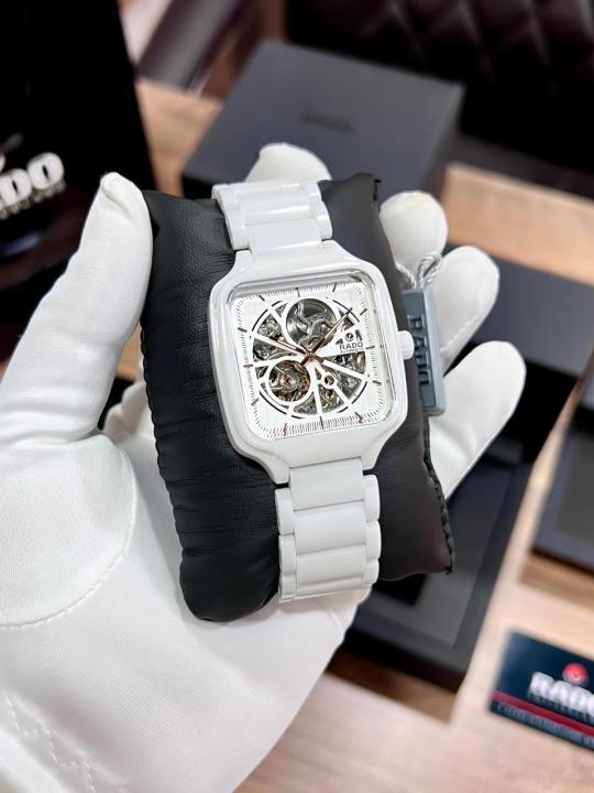 Rad_o True Square Automatic Ceramic- White-Gold