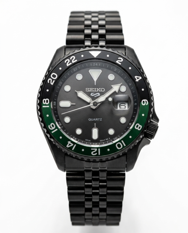 Se.iko Gmt Master Green black dail