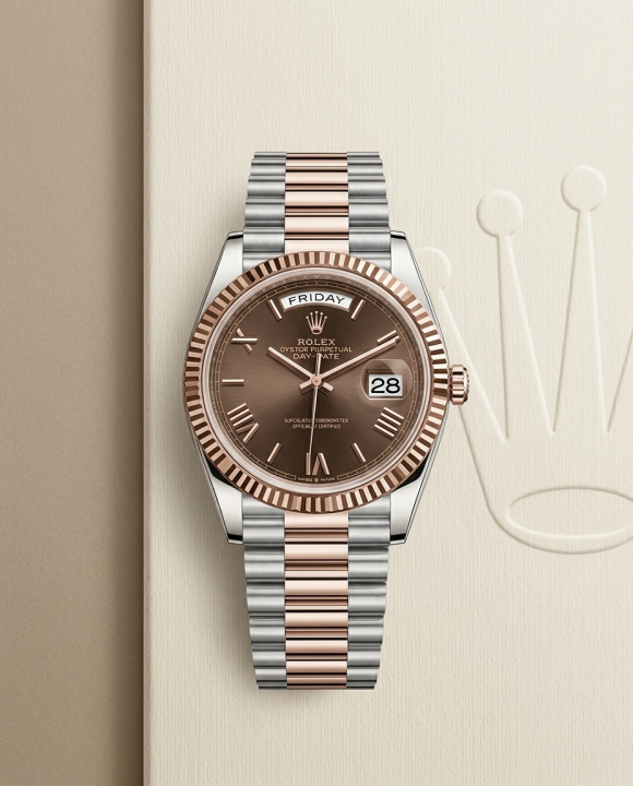 Role_x Oyster Perpetual Day Date 40 Battery 2Ton-Copper-Brown
