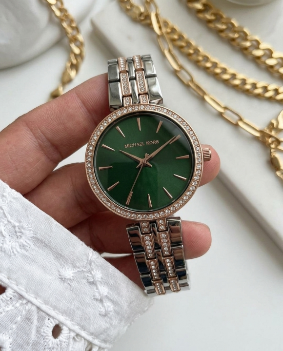 Michaee_l Kors Darci Tuton Rose Gold Green