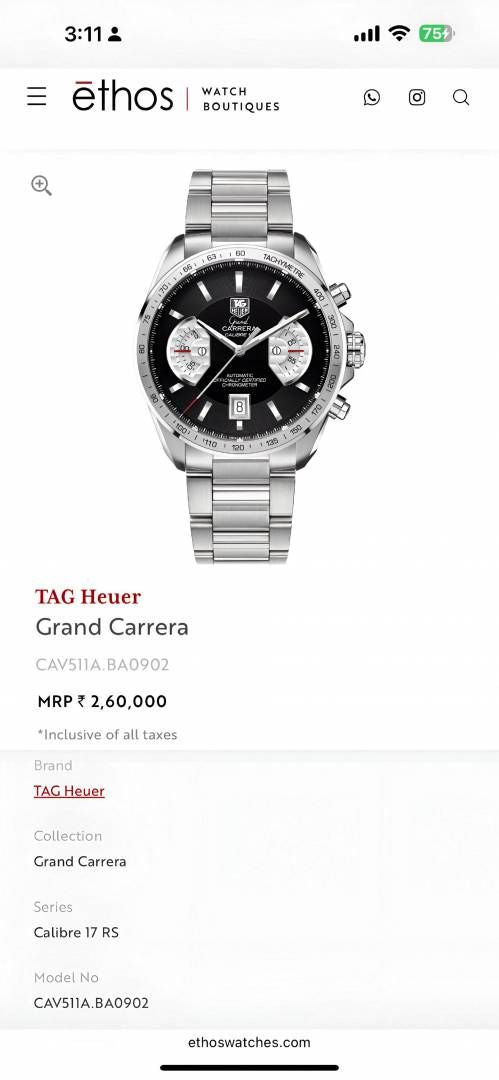 Tag Heuee_r carrera caliber 17  silver Black