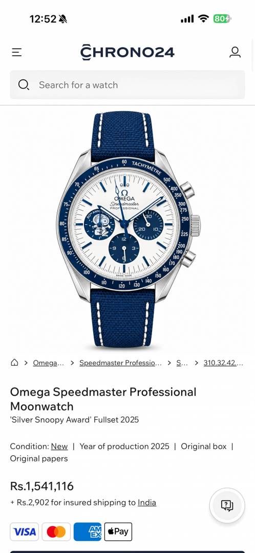 Omegg_a speedmaster Snoopy 50Th Anniversary