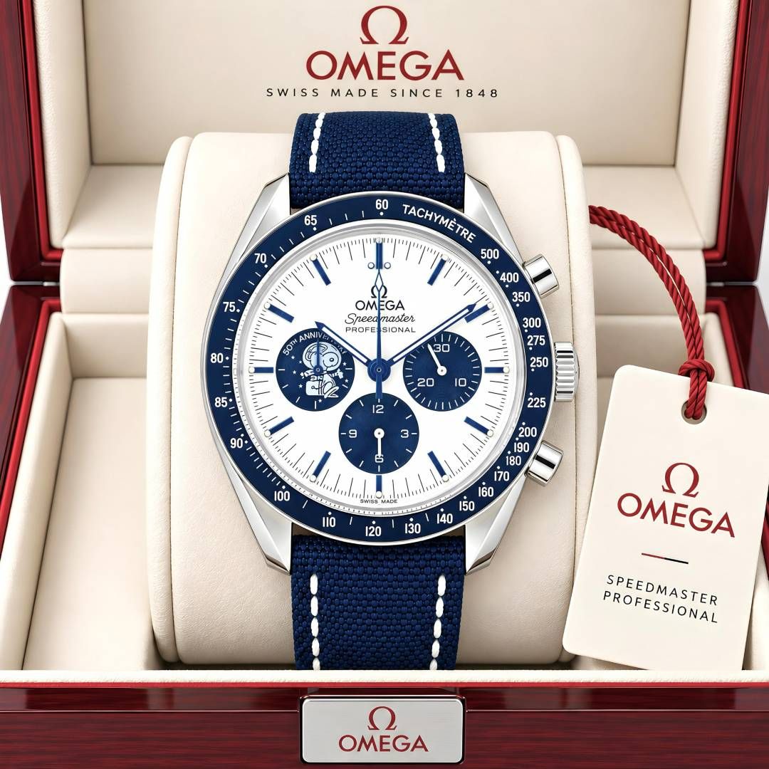 Omegg_a speedmaster Snoopy 50Th Anniversary