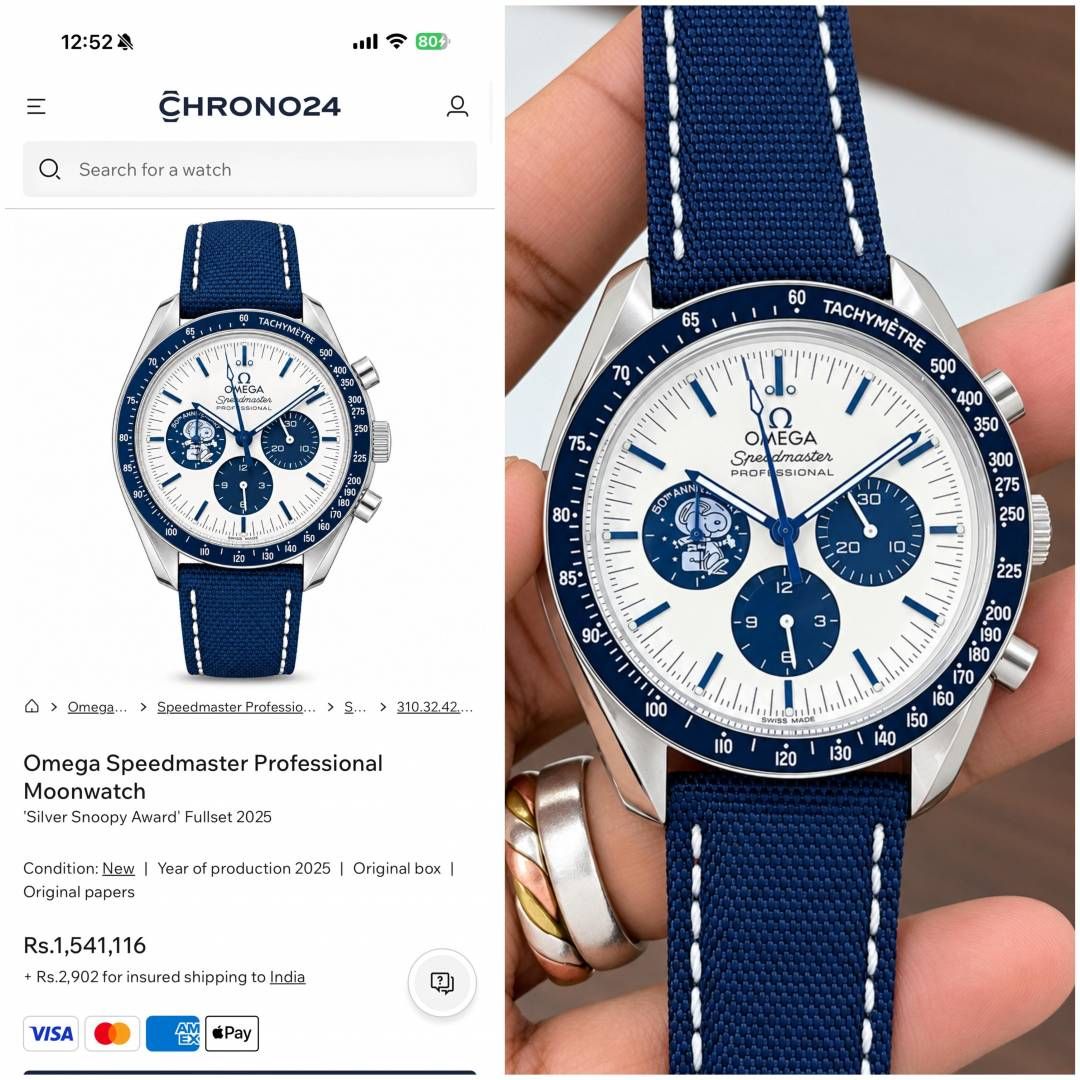 Omegg_a speedmaster Snoopy 50Th Anniversary