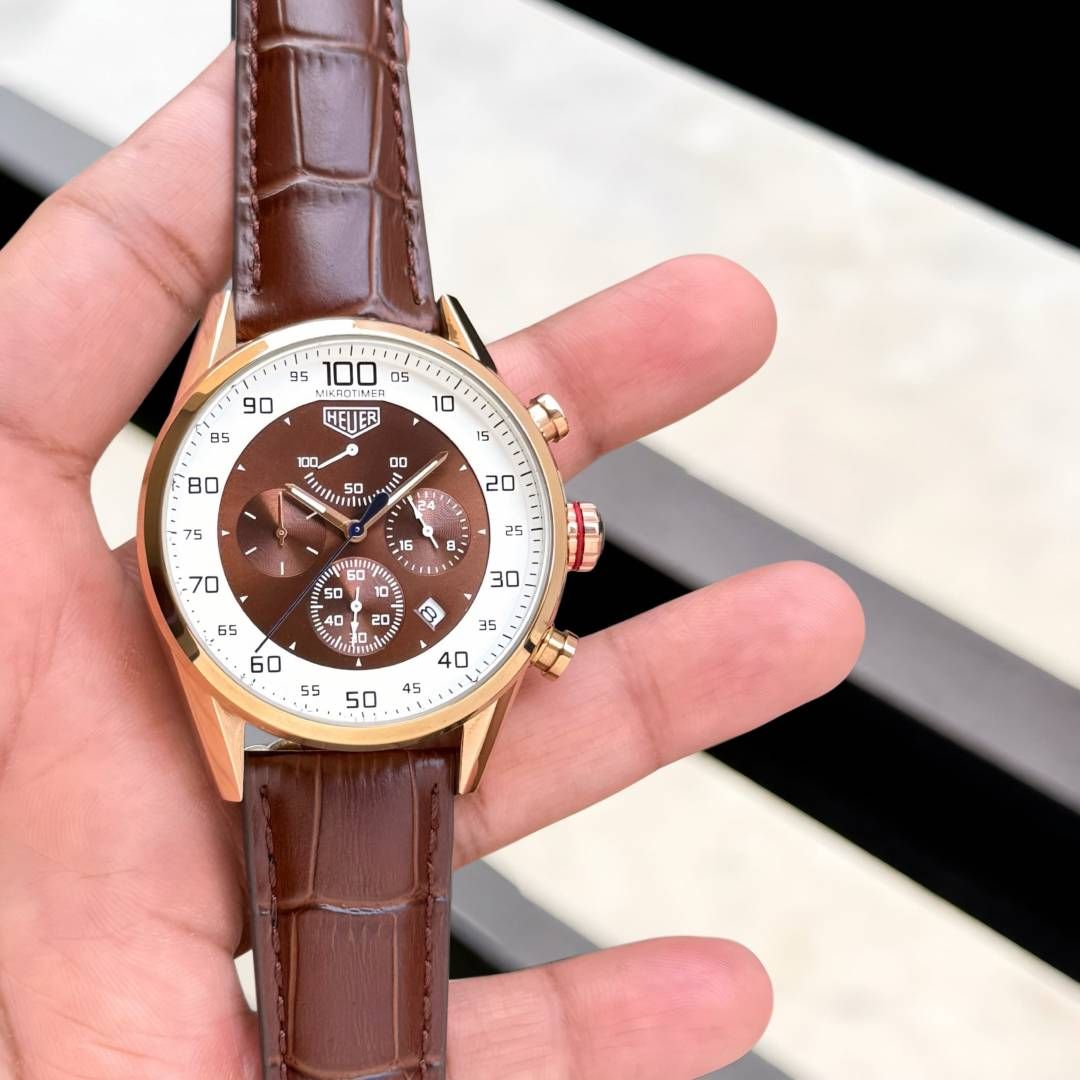 TAG Heueer Carrera Mikrograph 1100th of a Second brown