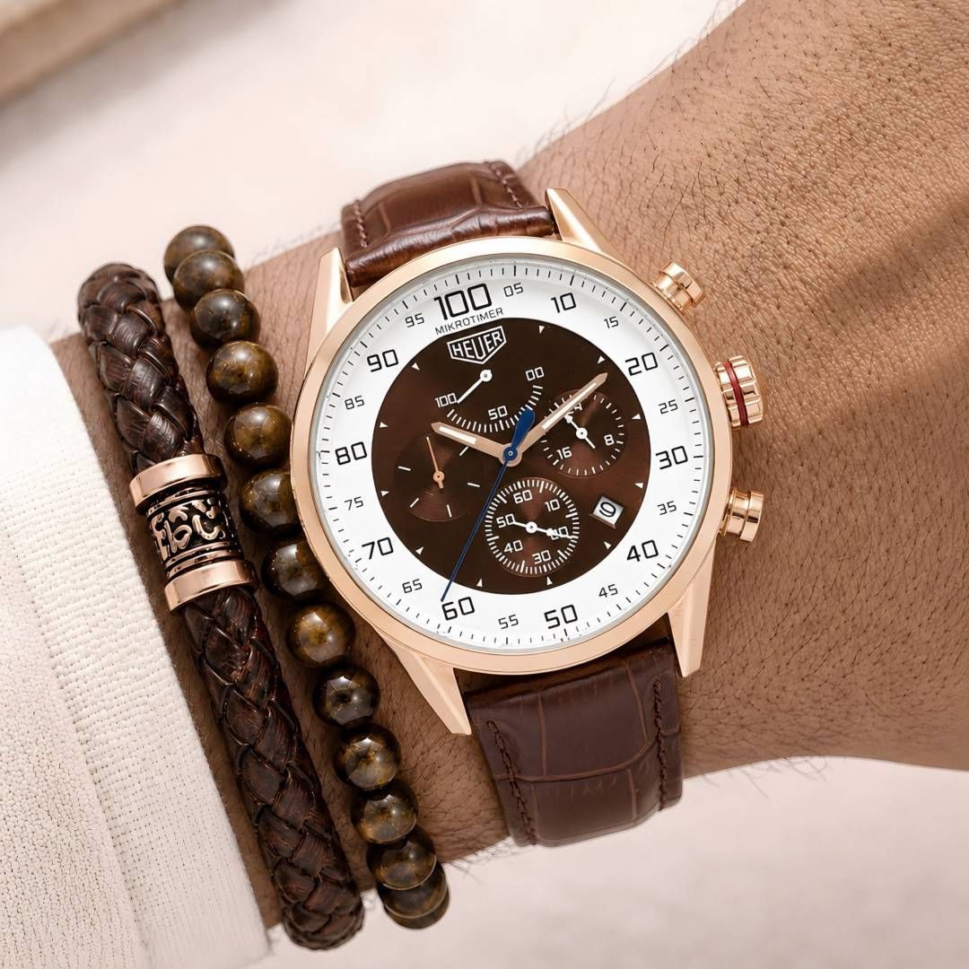 TAG Heueer Carrera Mikrograph 1100th of a Second brown