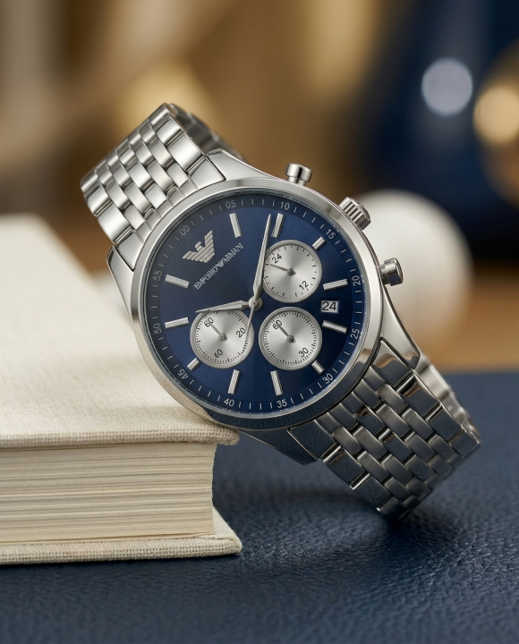 Em.porio Armann_i AR11581 Chronograph Silver-Blue