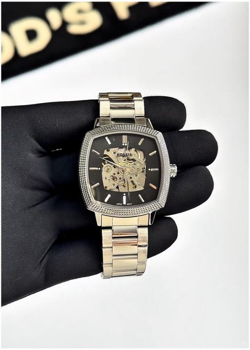 Fossii_l x Nick Jonas Machine Luxe Automatic silver Black