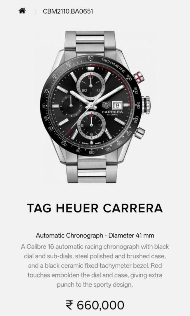 Tag Heuee_r carrera caliber 17 japan silver Black