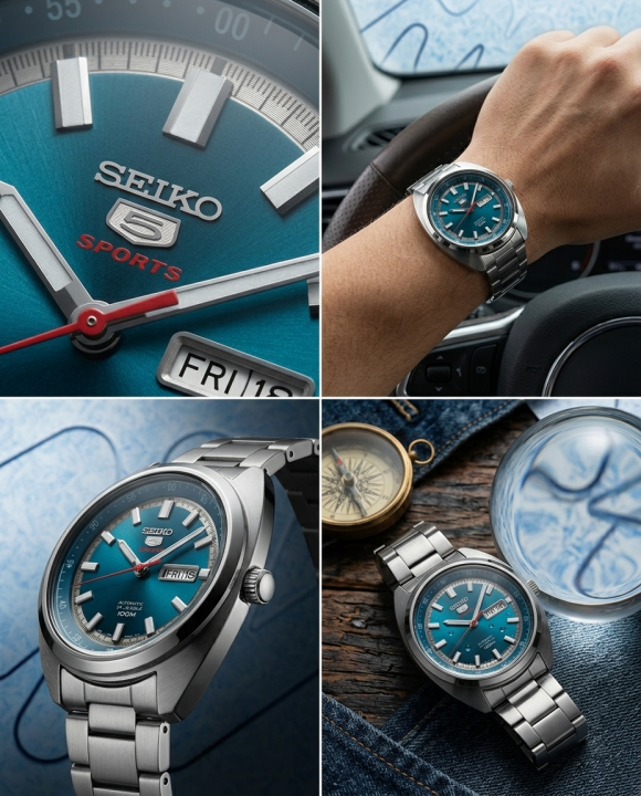 Sei.ko 5 Sports Turtle Blue
