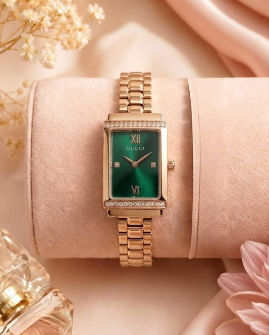 Guccc_i Frame Rectangular Copper green