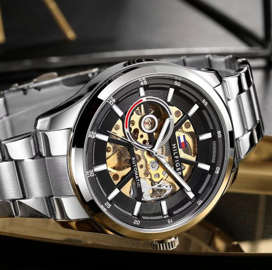 Tom.my Hilfige_r Automatic Silver-Black