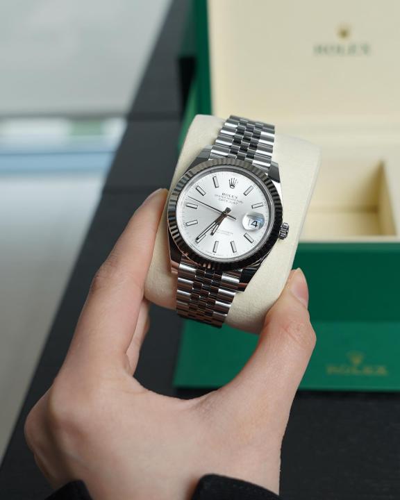 Role_x Oyster Perpetual Date Just Silver-White