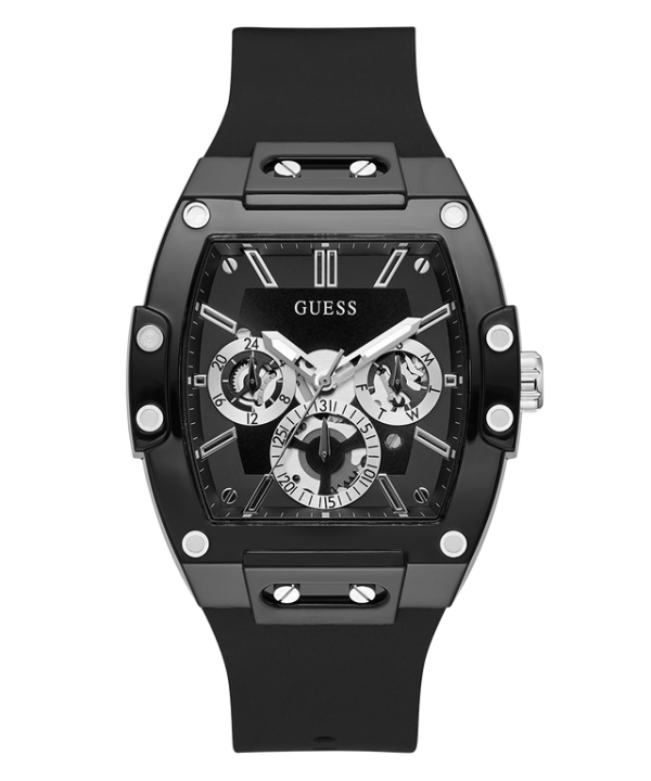 Gu.ess Rectangle Chronograph Black-Silver Chronograph
