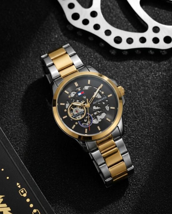 Tom.my Hilfige_r skeleton automatic
