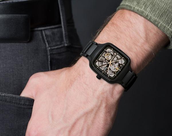 Rad_o True Square Automatic Ceramic Black-Copper