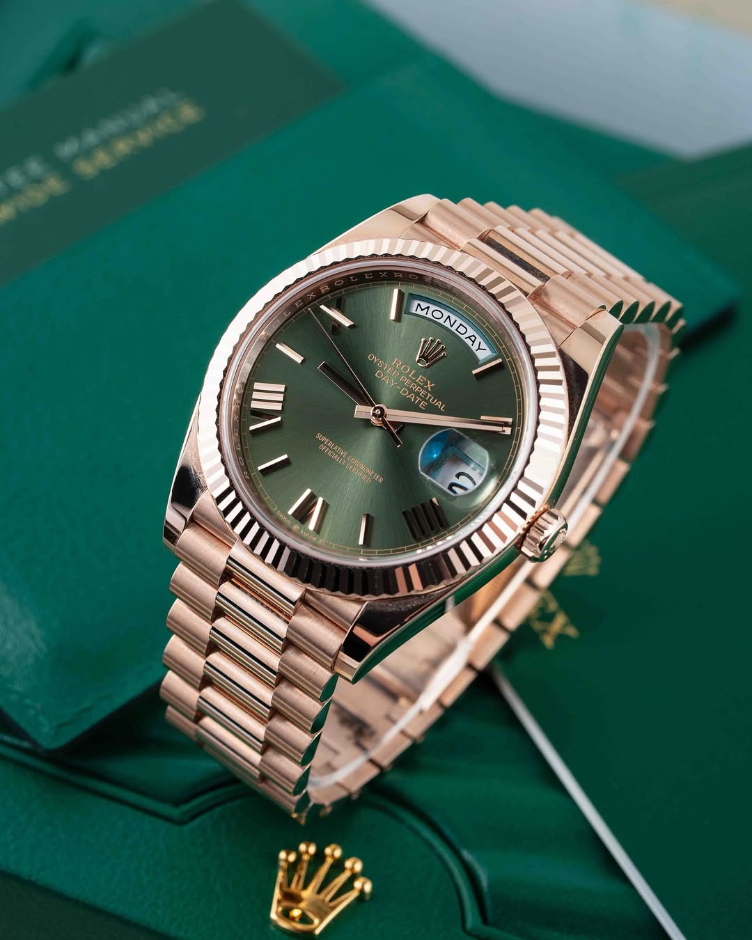 Rol.ex Oyster perpetual Day Date Automatic Copper-Green